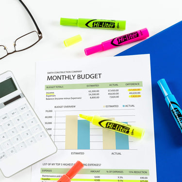 AVERY Hi-Liter Desk-Style Highlighters, Smear Safe Ink, Chisel Tip is great for sketch book art, 12 Assorted Colors (98034) 12 Count (Pack of 1) 12 highlighters